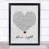 Prince And The New Power Generation Blue Light Grey Heart Song Lyric Quote Music Print
