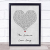 ASAP Science The Science Love Song Grey Heart Song Lyric Wall Art Print