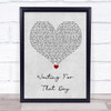 George Michael Waiting For That Day Grey Heart Song Lyric Wall Art Print