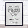 Deacon Blue Cover From The Sky Grey Heart Song Lyric Wall Art Print