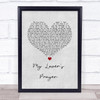 Otis Redding My Lover's Prayer Grey Heart Song Lyric Wall Art Print