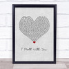 Modern English I Melt With You Grey Heart Song Lyric Wall Art Print