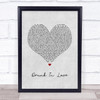 Beyonce feat. Jay-Z Drunk In Love Grey Heart Song Lyric Wall Art Print