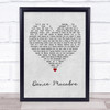 Ghost Dance Macabre Grey Heart Song Lyric Wall Art Print