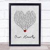 Randy Houser Our Hearts Grey Heart Song Lyric Wall Art Print