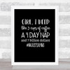 I'm Just Saying Quote Print Black & White