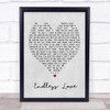Endless Love Luther Vandross Grey Heart Song Lyric Quote Print