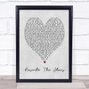 Rewrite The Stars The Greatest Showman Grey Heart Song Lyric Quote Print