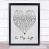 In My Life The Beatles Grey Heart Song Lyric Quote Print