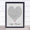 Lego House Ed Sheeran Grey Heart Song Lyric Quote Print