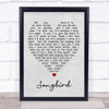 Songbird Fleetwood Mac Grey Heart Song Lyric Quote Print