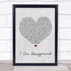 Frank Turner I Am Disappeared Grey Heart Song Lyric Quote Print