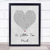 Shawn Mendes A Little Too Much Grey Heart Song Lyric Quote Print