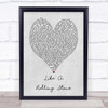 Like A Rolling Stone Bob Dylan Grey Heart Song Lyric Quote Print