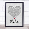 Frightened Rabbit Poke Grey Heart Song Lyric Quote Print