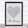 Hoobastank The Reason Grey Heart Song Lyric Quote Print