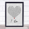Colbie Caillat I Do Grey Heart Song Lyric Quote Print