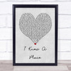 MUNA I Know A Place Grey Heart Song Lyric Quote Print