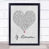 Andy Griggs If Heaven Grey Heart Song Lyric Quote Print