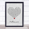 Chris Stapleton Millionaire Grey Heart Song Lyric Quote Print