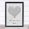 Dolly Parton Here You Come Again Grey Heart Song Lyric Quote Print