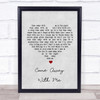 Norah Jones Come Away With Me Grey Heart Song Lyric Quote Print