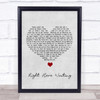 Richard Marx Right Here Waiting Grey Heart Song Lyric Quote Print