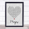 Yeah Yeah Yeahs Maps Grey Heart Song Lyric Quote Print