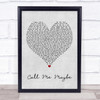 Carly Rae Jepsen Call Me Maybe Grey Heart Quote Song Lyric Print