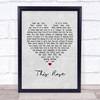 Westlife This Rose Grey Heart Quote Song Lyric Print