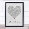 Rachel Platten Stand By You Grey Heart Song Lyric Print