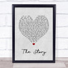 Brandi Carlile The Story Grey Heart Song Lyric Print