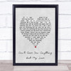 The Stylistics Can't Give You anything but My Love Grey Heart Song Lyric Print