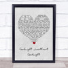 The Spaniels Goodnight Sweetheart Goodnight Grey Heart Song Lyric Print