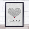 LSD Ft Sia Thunderclouds Grey Heart Song Lyric Print