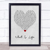 George Harrison What Is Life Grey Heart Song Lyric Print