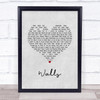 The Lumineers Walls Grey Heart Song Lyric Print