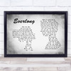 Foo Fighters Everlong Man Lady Couple Grey Song Lyric Quote Print