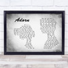 Miguel Adorn Man Lady Couple Grey Song Lyric Quote Print