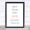 Laugh Loudly Rainbow Quote Print
