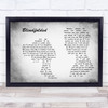 Kris Allen Blindfolded Man Lady Couple Grey Song Lyric Music Art Print