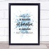 Leadership Is Based Inspirational Quote Print Blue Watercolour Poster