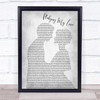 Aaron Neville Pledging My Love Man Lady Bride Groom Wedding Grey Print