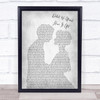 Whitney Houston Didn't We Almost Have It All Man Lady Wedding Grey Song Print