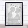 Bruce Springsteen I'll Work For Your Love Man Lady Bride Groom Grey Song Print