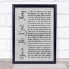 The Style Council You're The Best Thing Rustic Script Grey Song Lyric Print