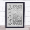 Celine Dione Beauty And The Beast Rustic Script Grey Song Lyric Quote Print