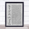 Thin Lizzy Dancing In The Moonlight Grey Rustic Script Song Lyric Print