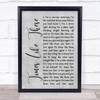 Foo Fighters Times Like These Rustic Script Grey Song Lyric Quote Print