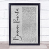 Jack Johnson Banana Pancakes Rustic Script Grey Song Lyric Quote Print